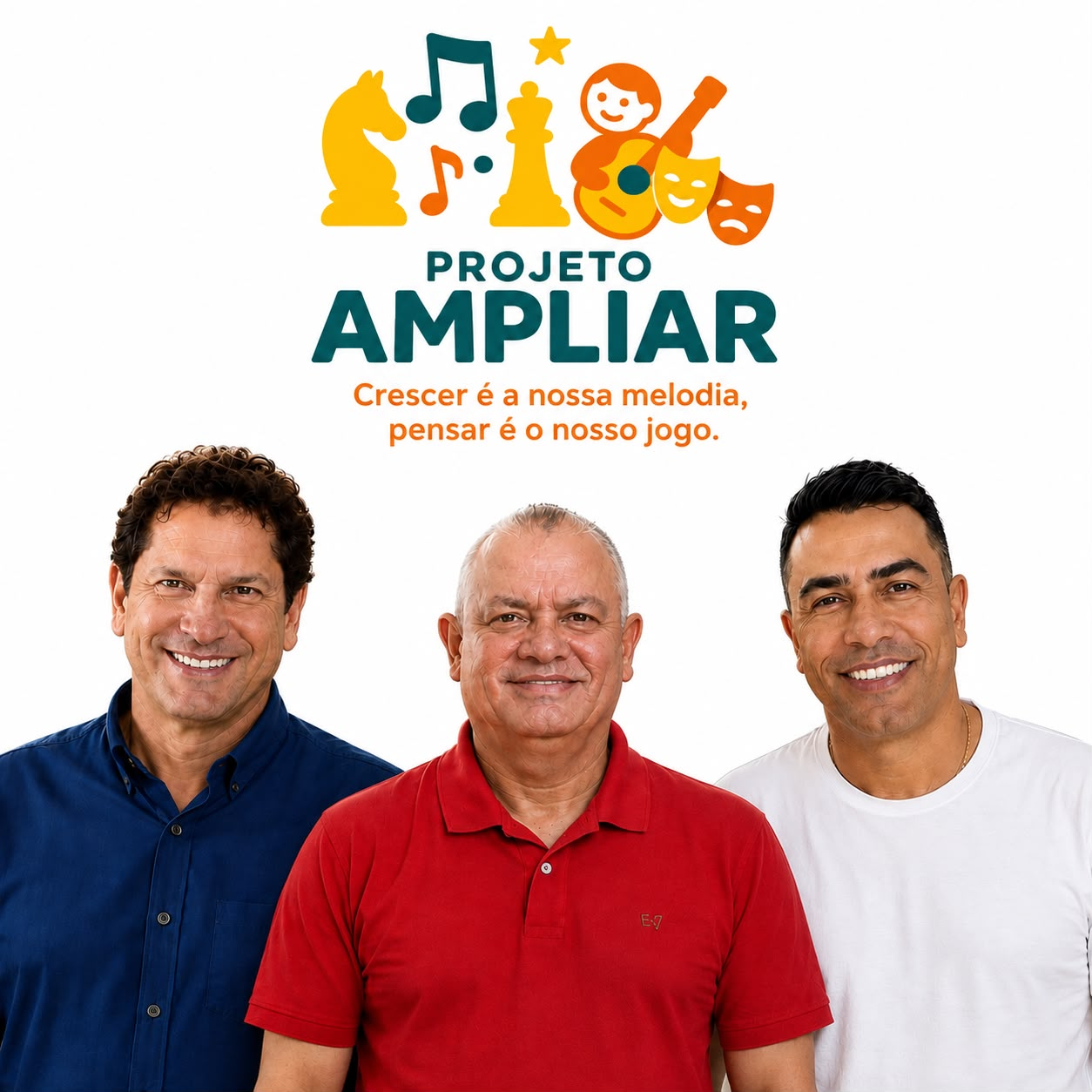 Jilmar Tatto, Jorge do Carmo e Anderson Lima, do Projeto Ampliar